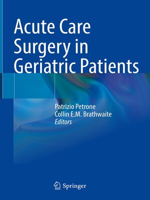 cover image of Acute Care Surgery in Geriatric Patients